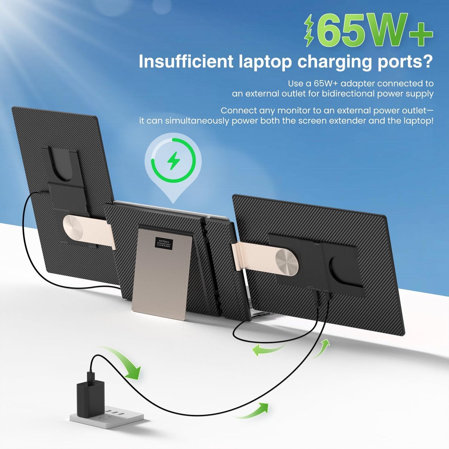 <SMISEACOW>Kwumsy S7 16" Triple Screen Laptop Screen Extender