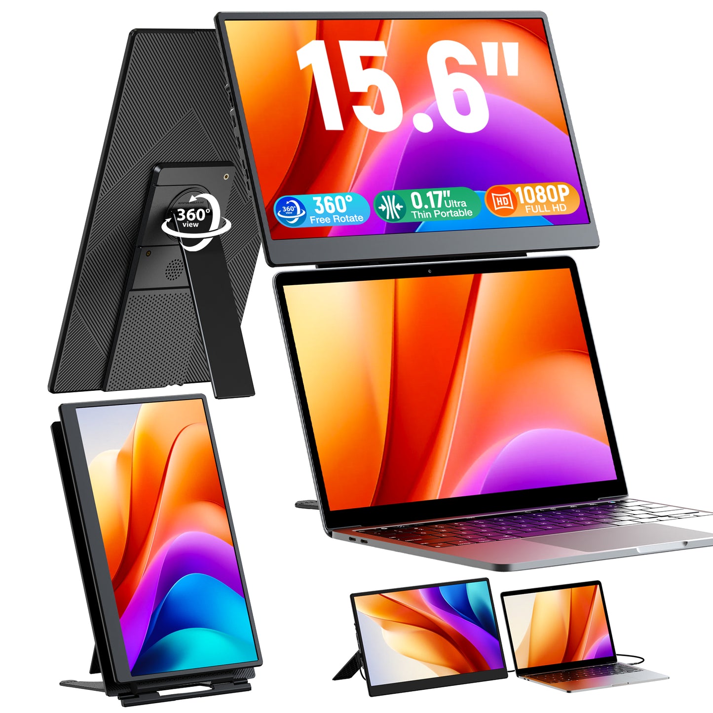 SMISEACOW S13-15.6" Dual Screen Laptop Screen Extender