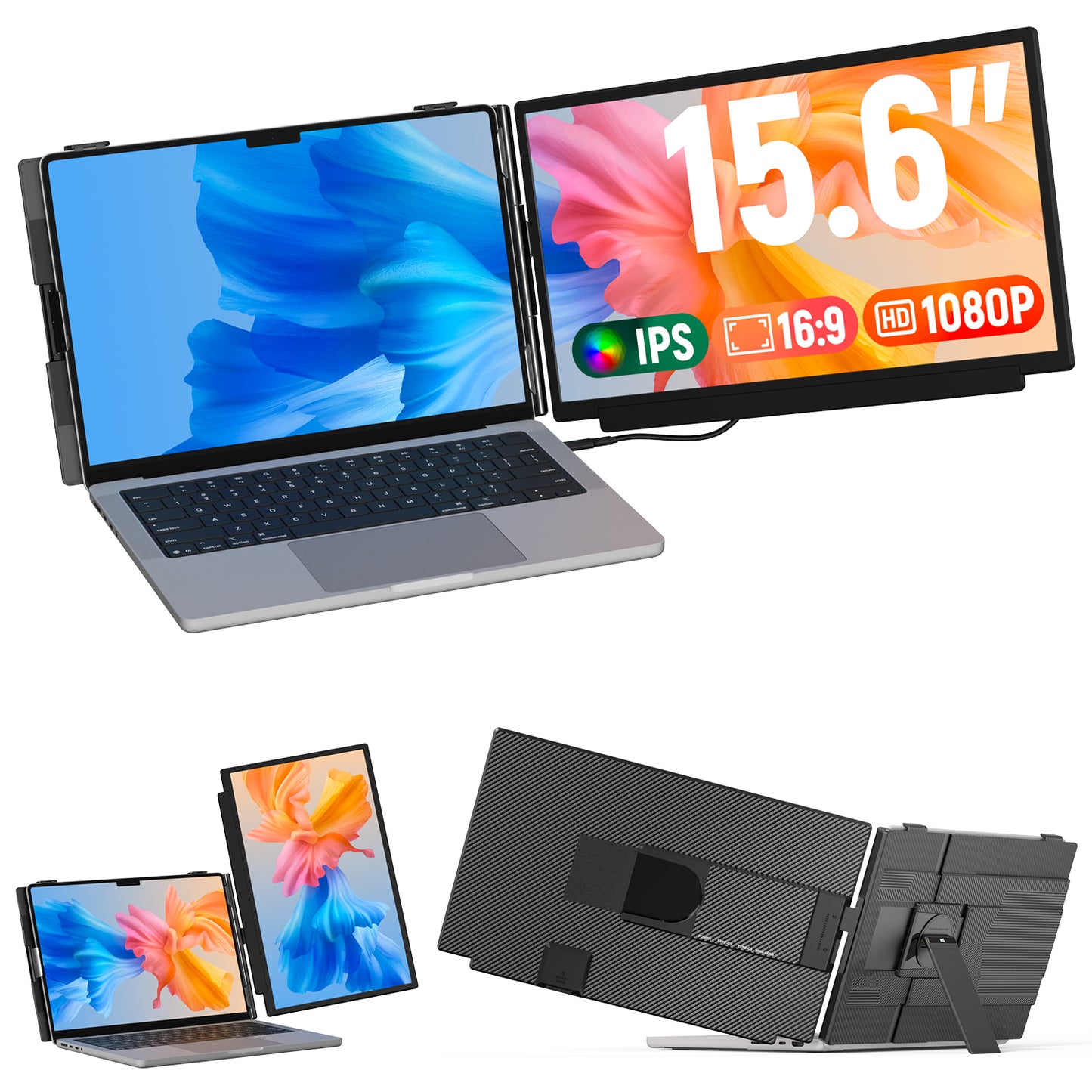 <SMISEACOW>Kwumsy M5 15.6" Dual Screen Laptop Screen Extender