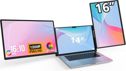 <SMISEACOW>Kwumsy S7 16" Triple Screen Laptop Screen Extender