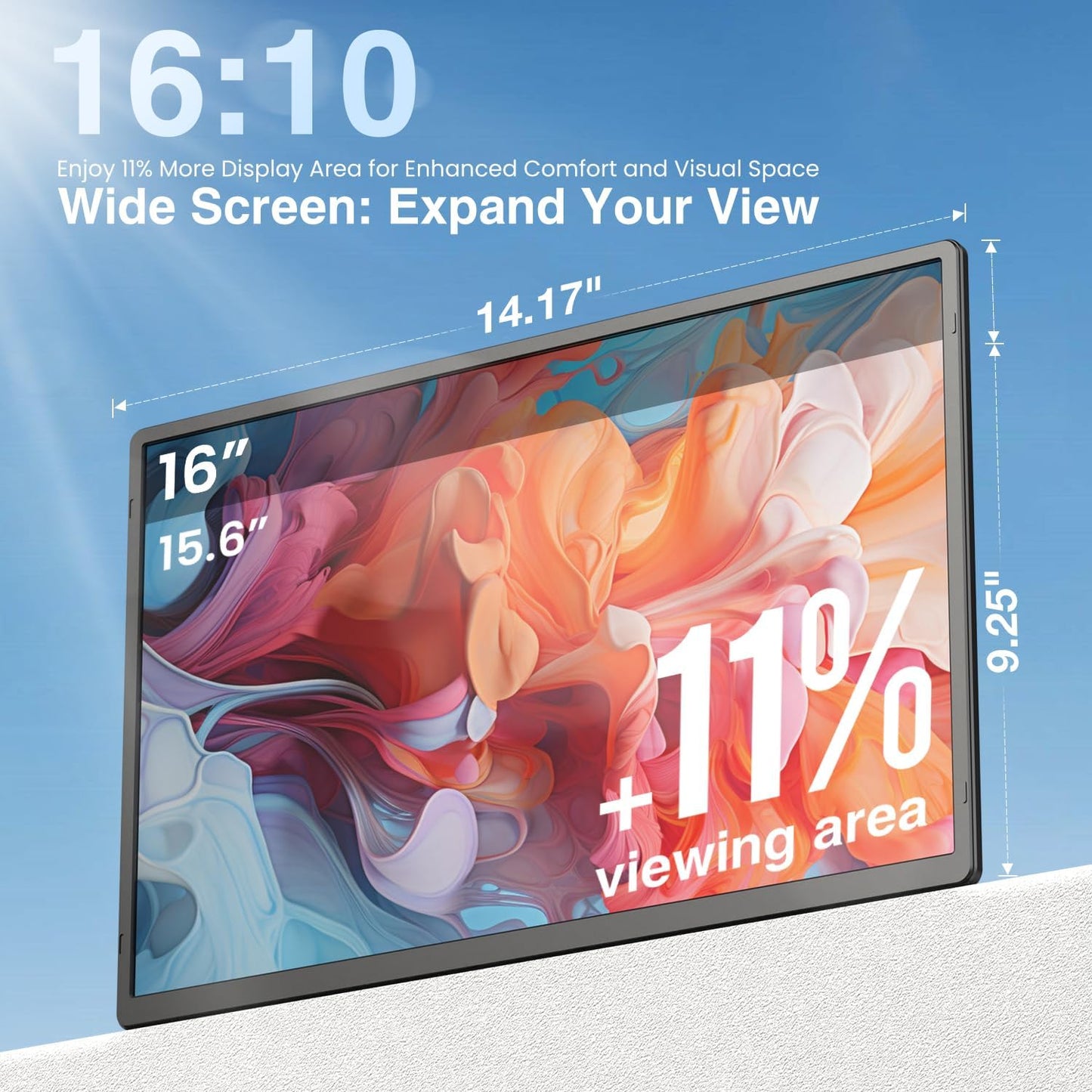 <SMISEACOW>Kwumsy S7 16" Triple Screen Laptop Screen Extender