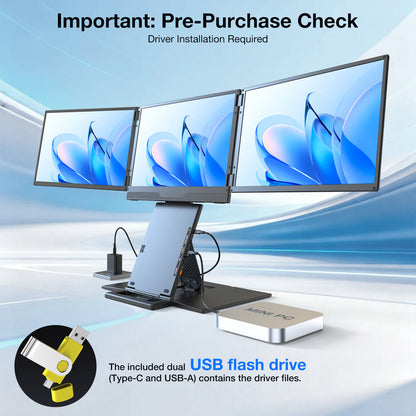<SMISEACOW>Kwumsy Z3 15.3" Quad-Screen Laptop Screen Extender