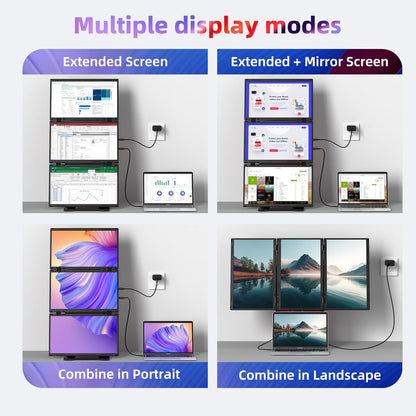<SMISEACOW>Kwumsy Z4PRO 15.6" Quad-Screen Laptop Screen Extender