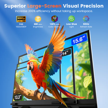<SMISEACOW>Kwumsy S15 Plus 15.6" Dual Screen Laptop Screen Extende