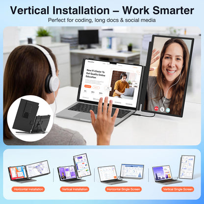 <SMISEACOW>Kwumsy M5 15.6" Dual Screen Laptop Screen Extender