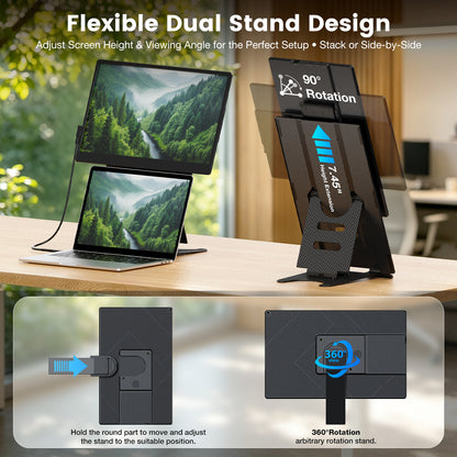 SMISEACOW S13-15.6" Dual Screen Laptop Screen Extender