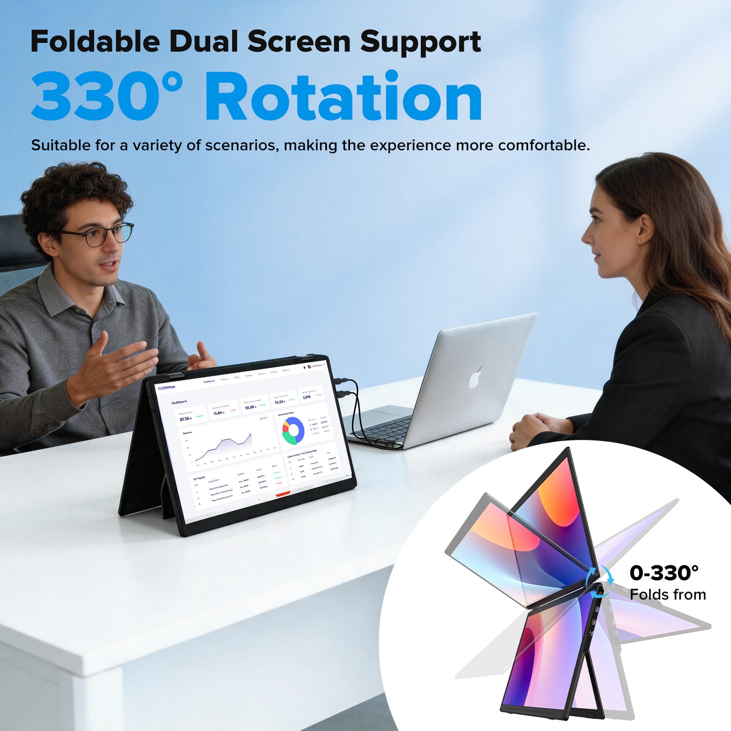 <SMISEACOW>Kwumsy M4 15.6" Triple Screen Laptop Screen Extender