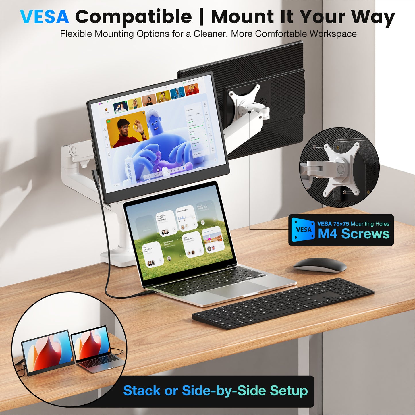SMISEACOW S13-15.6" Dual Screen Laptop Screen Extender