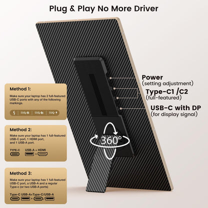 <SMISEACOW>Kwumsy S6 15.6" Triple Screen Laptop Screen Extender