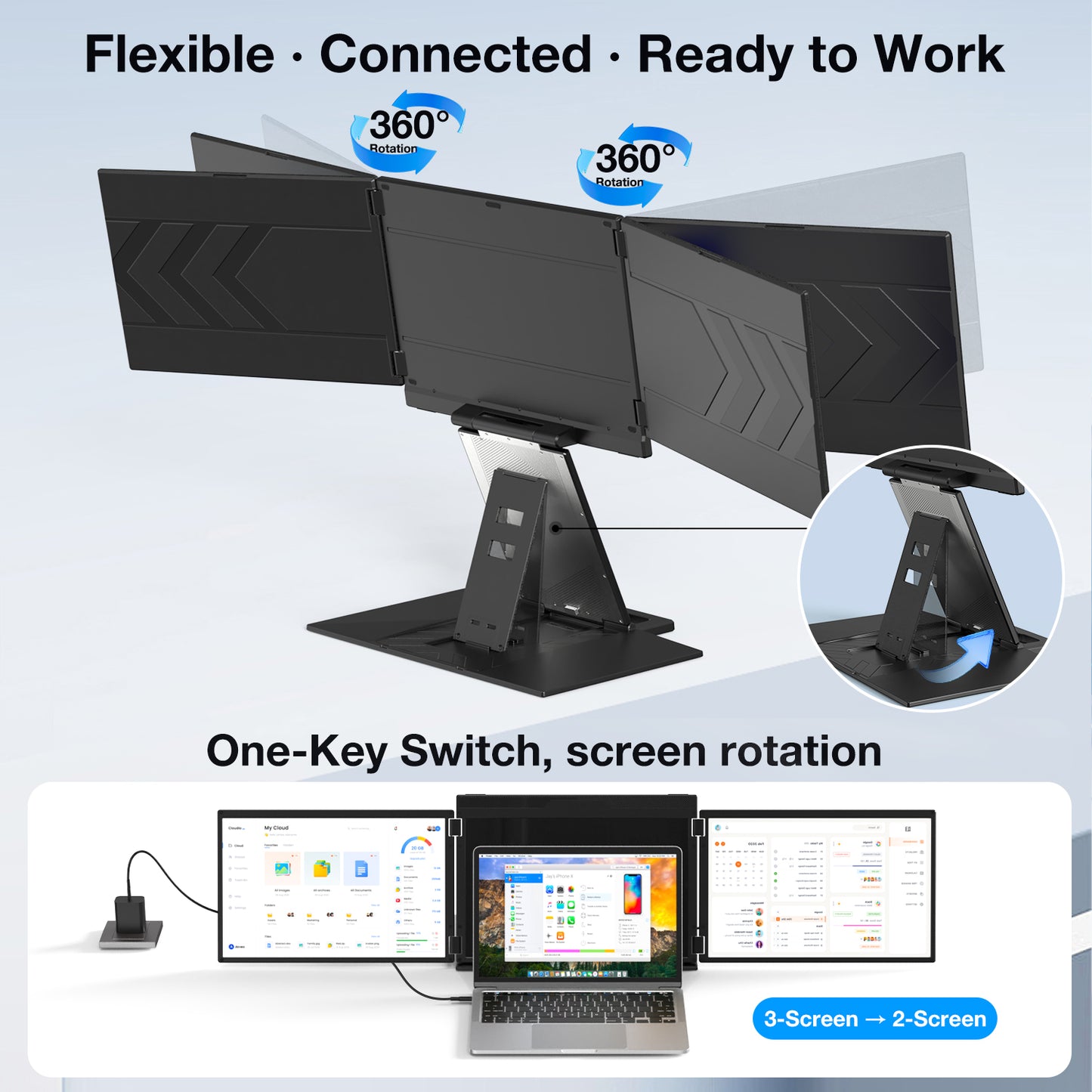 <SMISEACOW>Kwumsy Z3 15.3" Quad-Screen Laptop Screen Extender