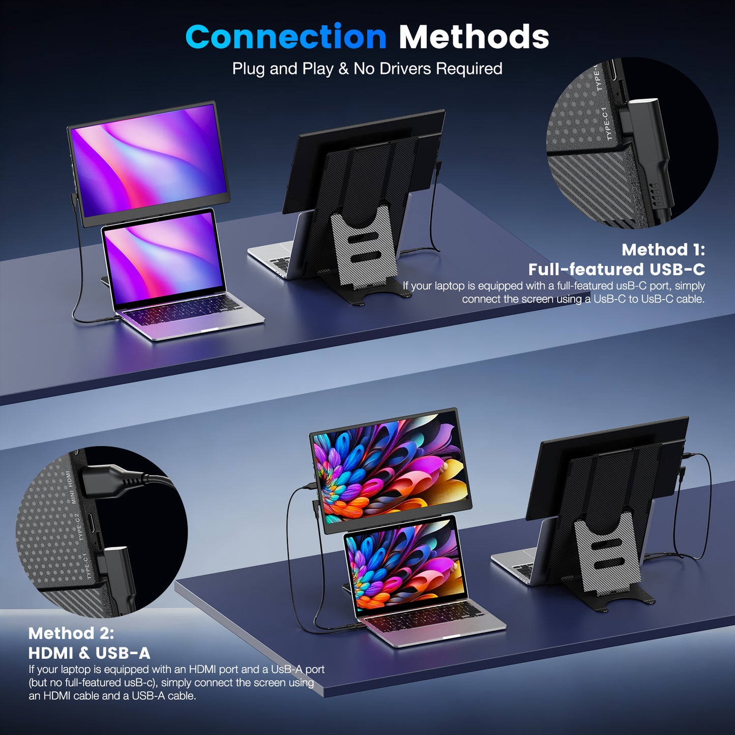 SMISEACOW S13-15.6" Dual Screen Laptop Screen Extender
