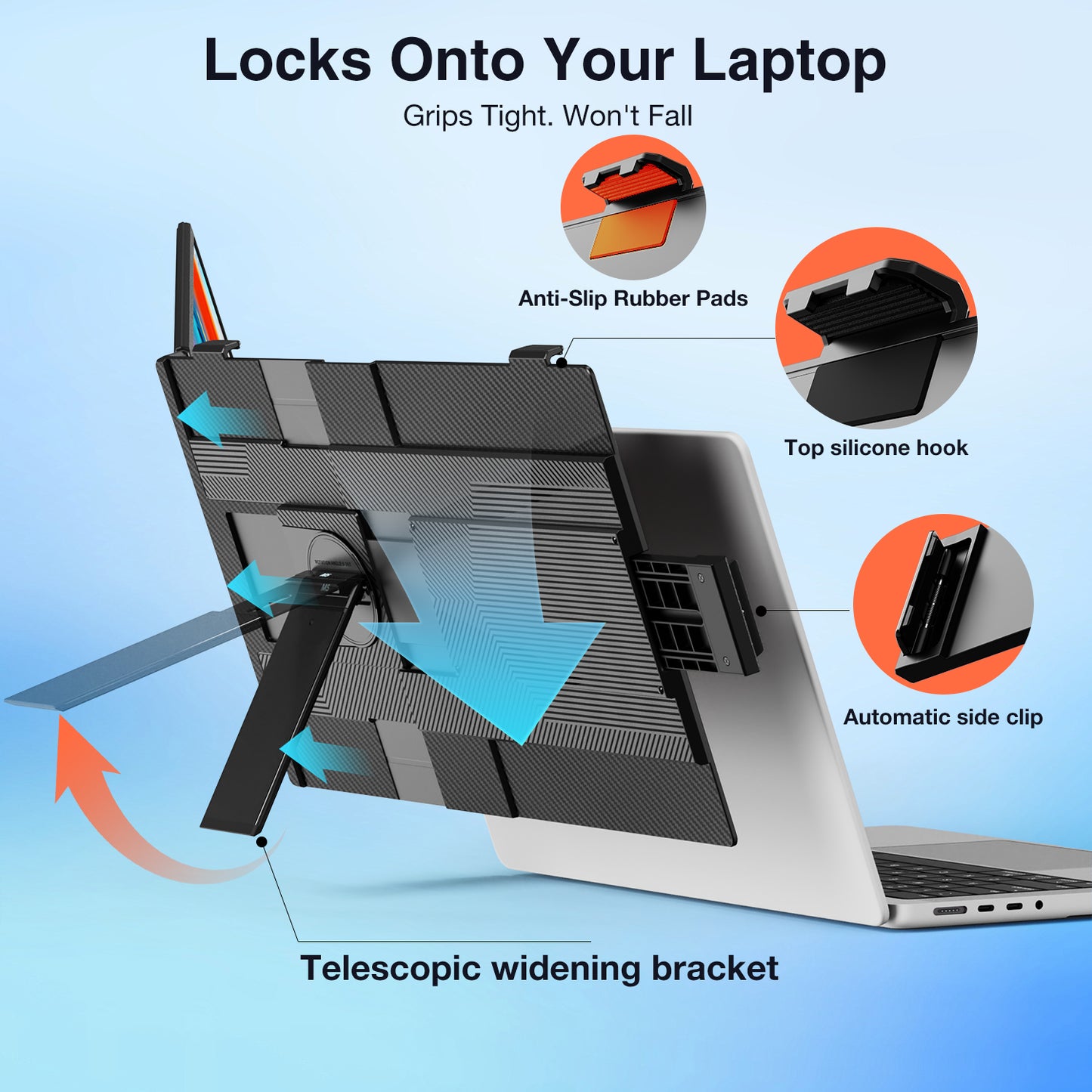<SMISEACOW>Kwumsy M5 15.6" Dual Screen Laptop Screen Extender
