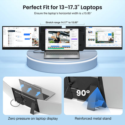 <SMISEACOW>Kwumsy P7 Pro 15.6" Triple Screen Laptop Screen Extender