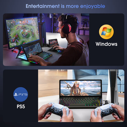 <SMISEACOW>-Kwumsy K3 Foldable Touchscreen Keyboard with Expandable Display