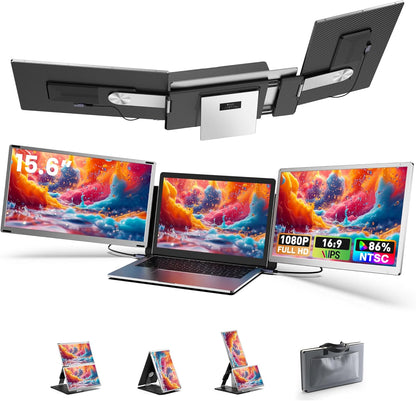 <SMISEACOW>Kwumsy S6 15.6" Triple Screen Laptop Screen Extender