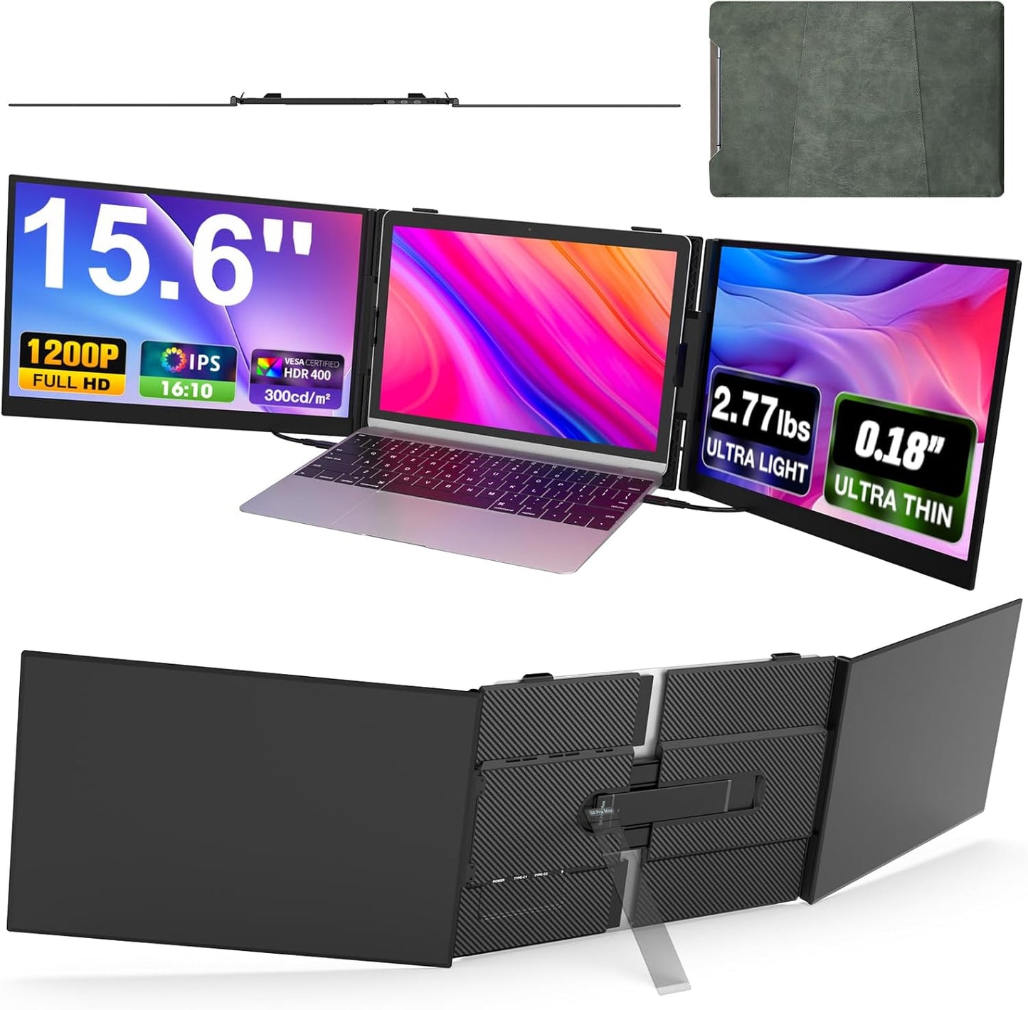 <SMISEACOW>Kwumsy S8Pro MAX 15.3" Triple Screen Laptop Screen Extender