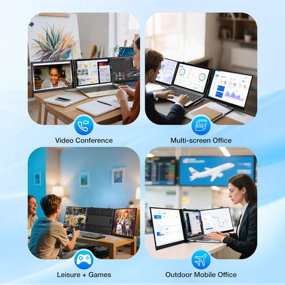 <SMISEACOW>Kwumsy S8Pro MAX 15.3" Triple Screen Laptop Screen Extender